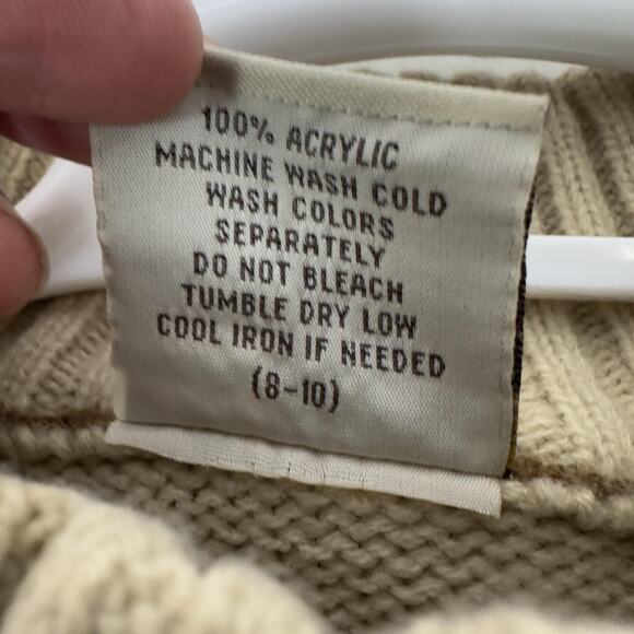 South Pole Cream and Brown Turtleneck Sweater - Picture 7 of 7